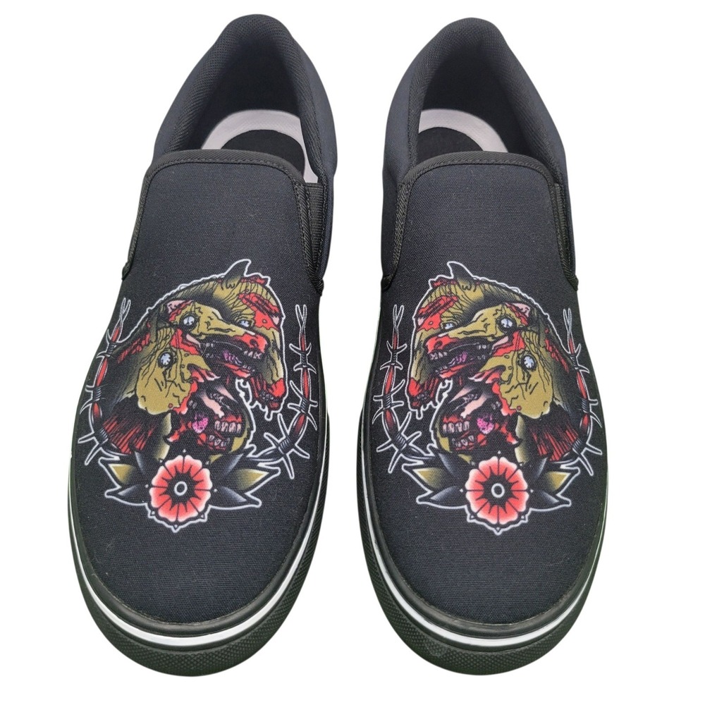 Last Light Apparel Undead Pharaohs Horses Slip On Shoes Black Mens‎ 10 HG9239